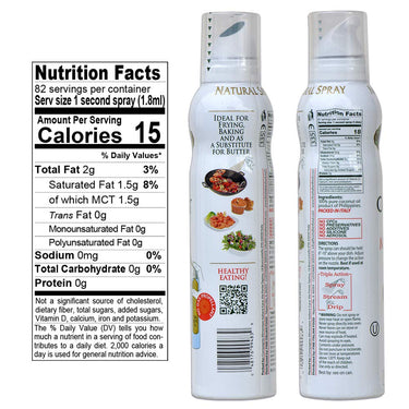 Mantova Coconut Oil, 100% Pure Cooking Oil Spray, perfect for healthy Keto snacks, baking, grilling, seasoning, or cooking, our oil dispenser bottle lets you spray, drip, or stream with no waste, 5 oz